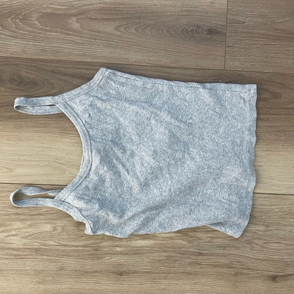 Aritzia Gray Crop Top